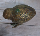 Vintage  Baby Chick Quail Partridge Paperweight Statue Solid Brass Bird Figurine — photo 3