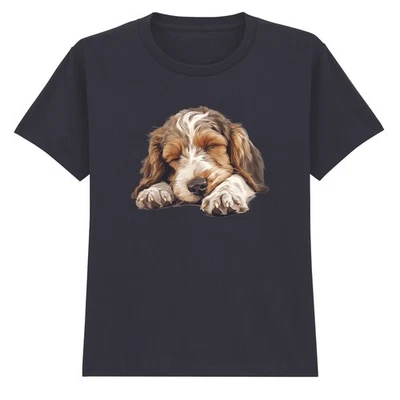 T-shirt dormeur chiot chiens animaux enfants garçons filles mignon t-shirt... - Photo 1/4
