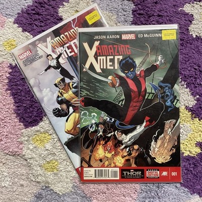 Amazing X-Men #1 & #2 Marvel Comics January 2014 The Quest for Nightcrawler VG+