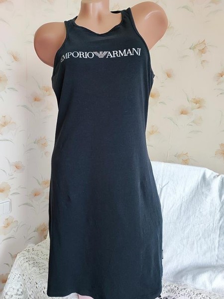 Women Emporio Armani Dress Black Cotton 40 / L /
