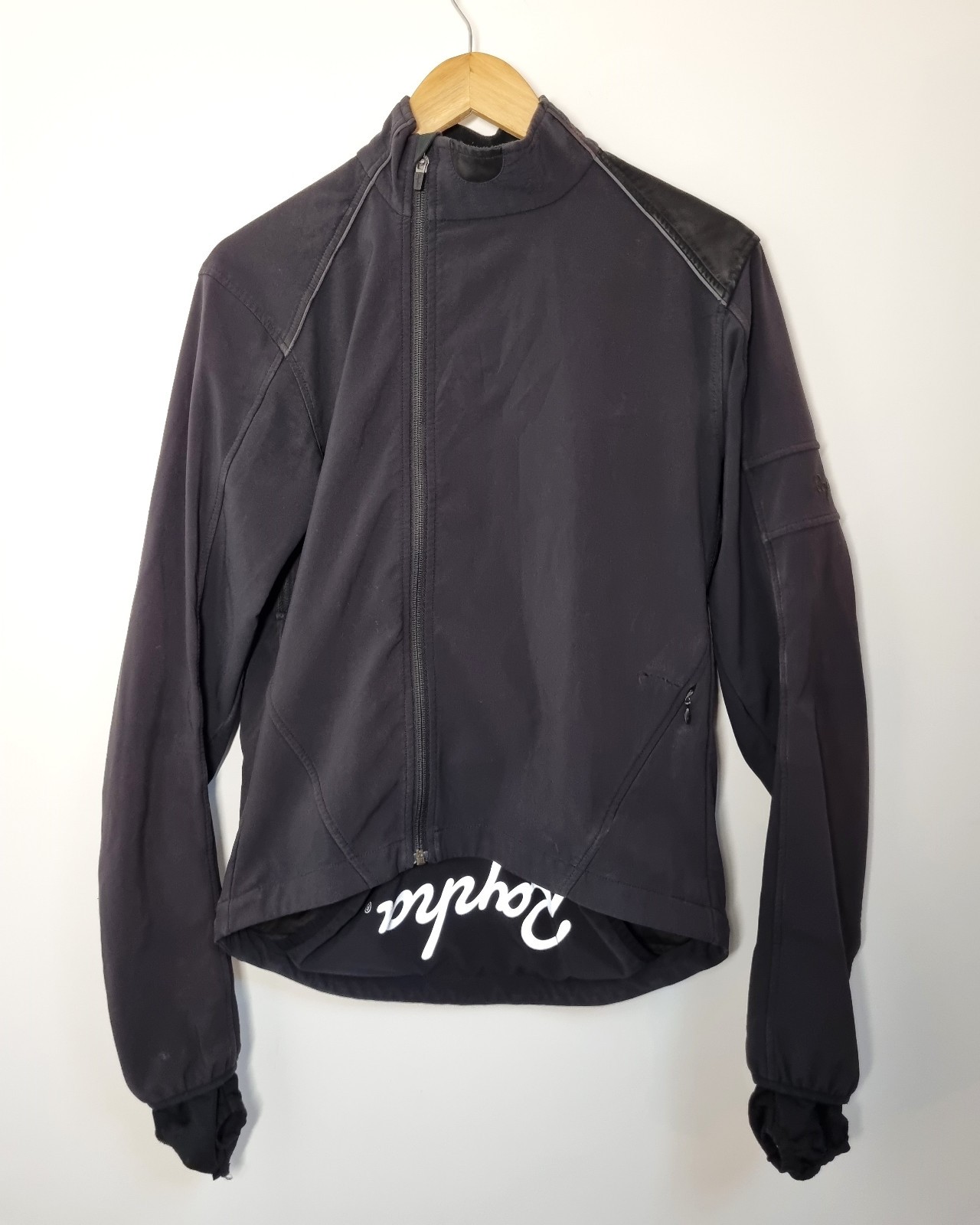 Rapha Classic Softshell Jacket Size L Black Cycli… - image 1