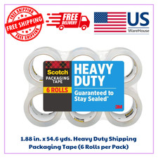 1.88 in. x 54.6 yds. Heavy Duty Shipping Packaging Tape 6 Rolls per Pack 