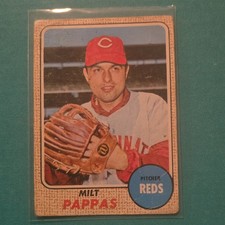 1968 TOPPS 74 MILT PAPPAS CINCINNATI REDS MAJOR LEAGUE BASEBALL BASE SET VINTAGE