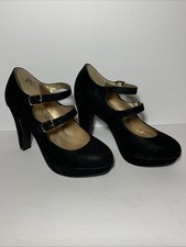 Jellypop Women's Essie Platform Pump, Black Nubuck, Size 6M