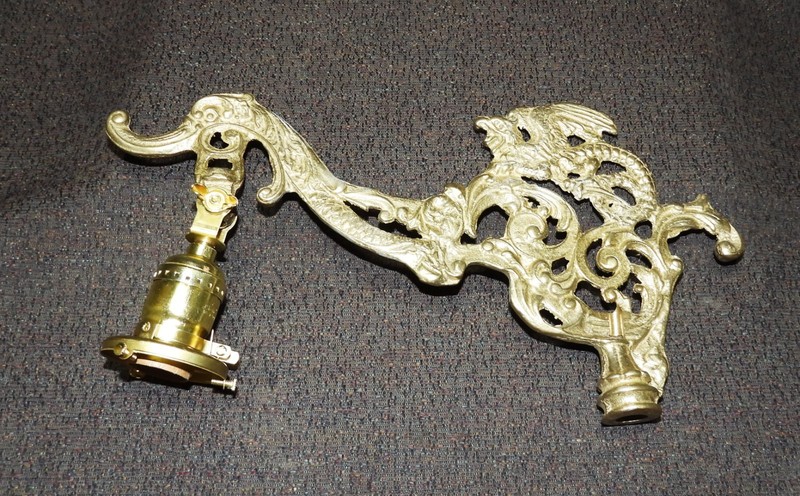 CAST BRASS BRIDGE ARM, WITH WINGED GRIFFIN DESIGN , #7088