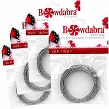 Bowdabra Wire Silver 4-PK 200Ft Ribbon, 200 Feet, Silver, Bow3040-4P-631