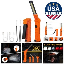 Magnetic Rechargeable Work Light with 5 Brightness Modes - Ideal for Camping
