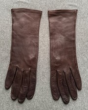 Women's Leather Gloves Color Brown