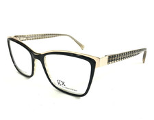 GX by Gwen Stefani Eyeglasses Frames GX082 BLK Black Gold Houndstooth 52-17-135