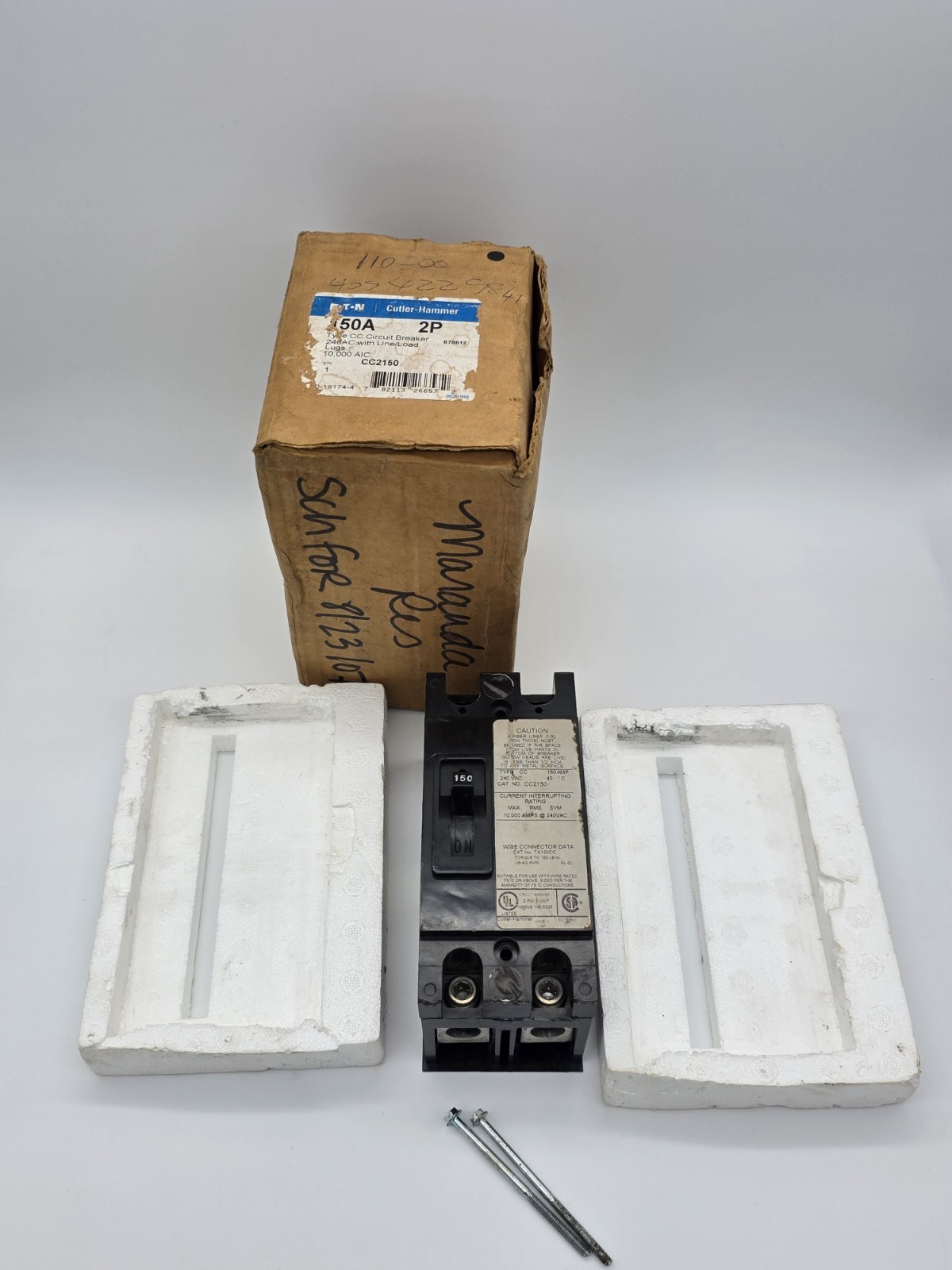 EATON Cutler Hammer CC2150 150 Amp 2 Pole Circuit Breaker 240VAC 150A  NEW NOS