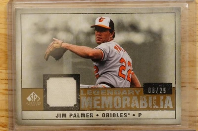 Jim Palmer 2008 Game Used Legendary Memorabilia Cuts Card 8/25 JERSEY #LM-JP SP - Image 1 of 2