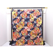 Authentic Kimono with Yuzen gold embroidery 260-007-508-8637