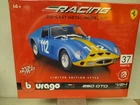 FERRARI 250 GTO n112 METAL MODEL KIT BLUE 1:24 BBURAGO
