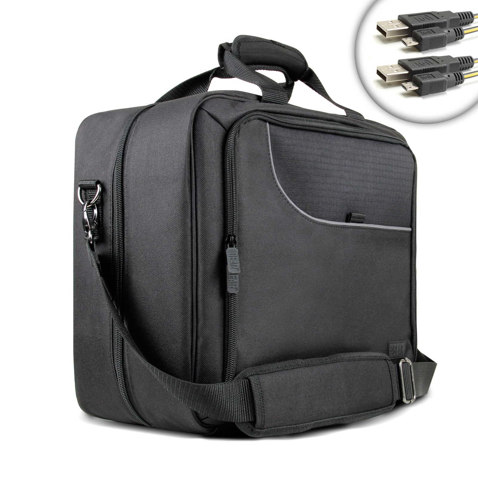 Laptop Travel Case with Carrying Strap , Scratch-Resistant Lining & Compartments