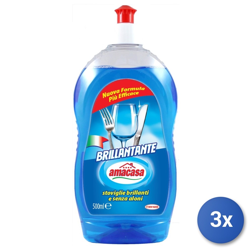 3X Amacasa Rinse Aid 500 Ml Dishwasher