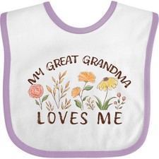 Inktastic My Great Grandma Loves Me Baby Bib Grandmas Families Big Love Daughter