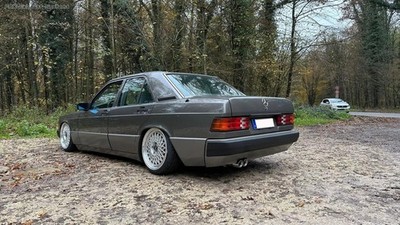  Sportauspuff Mercedes 190 Typ W201 2x76mm rund doppelwandig abgeschrägt