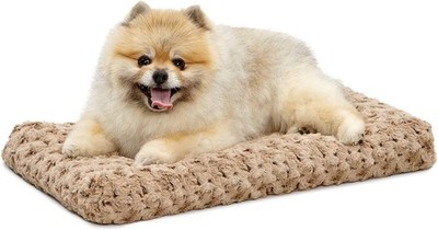 XS QuietTime Deluxe Mocha Ombré Swirl Plush Pet Bed Machine Washable Non-Skid