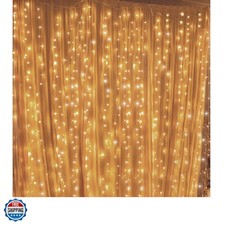 300 LED Curtain String Lights, 8 Modes Plug in Fairy Lights for Bedroom,Weddi...