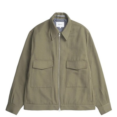 Norse Projects Aksel Cavalry Cotton Wool Windstopper Jacket Olive Night