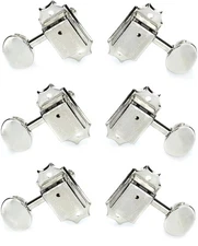 Grover 133N Deluxe Guitar 3+3 Tuning Machines Set - Nickel