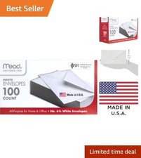 Meadwestvaco 100 Count White Gummed Security Envelopes, 6 3/4" for Business Use