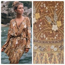 Spell and The Gypsy Bianca Bohemian Tunic Dress in Earth XS 👇check Fit S/M