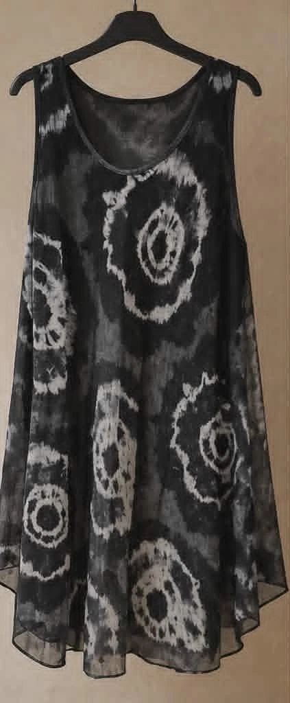 Grey/black , TIe-dye swirl long summer dress FS 8/18 3 different colors
Opens in a new window or tab