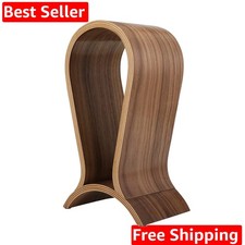 Headphone Stand Wood, Headset Stand for Desk, Walnut Gaming Headphone Holder ...