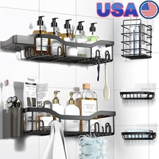 Large Shower Caddy 7 Pack Shower Organizer Strong Adhesive Bathroom Storage New