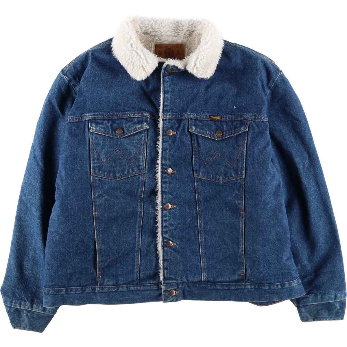 S*)様 80s USA wrangler boa denim jacket 80'S Wrangler Premium Quality Denim Boa Jacket, Men's XL