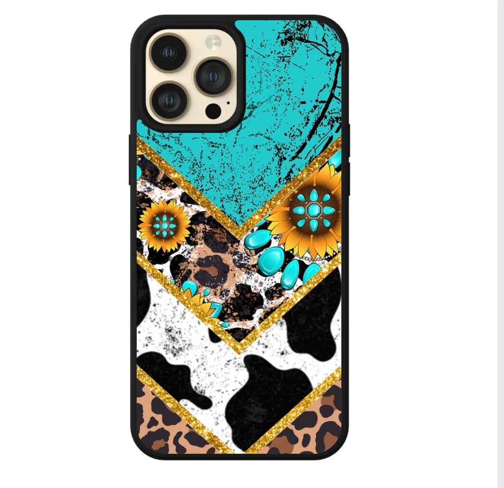Phone Case for iPhone 7 8 X XR XS 11 12 13 14 15 Cow Print Country Girl