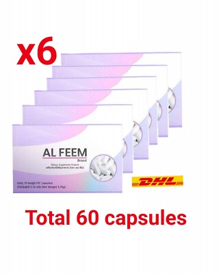6x AL FEEM Dietary Supplement Enlarged Chest Reduced acne Clear Smooth Skin