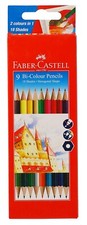 Faber Castell Bi-Color Pencil Set - Pack of 9 Assorted 