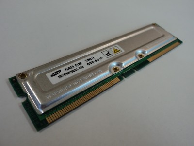 128mb Rambus Samsung RAM Memory Module 128MB PC600-53 184-Pin RAMBUS MR16R0828BN1 ...
