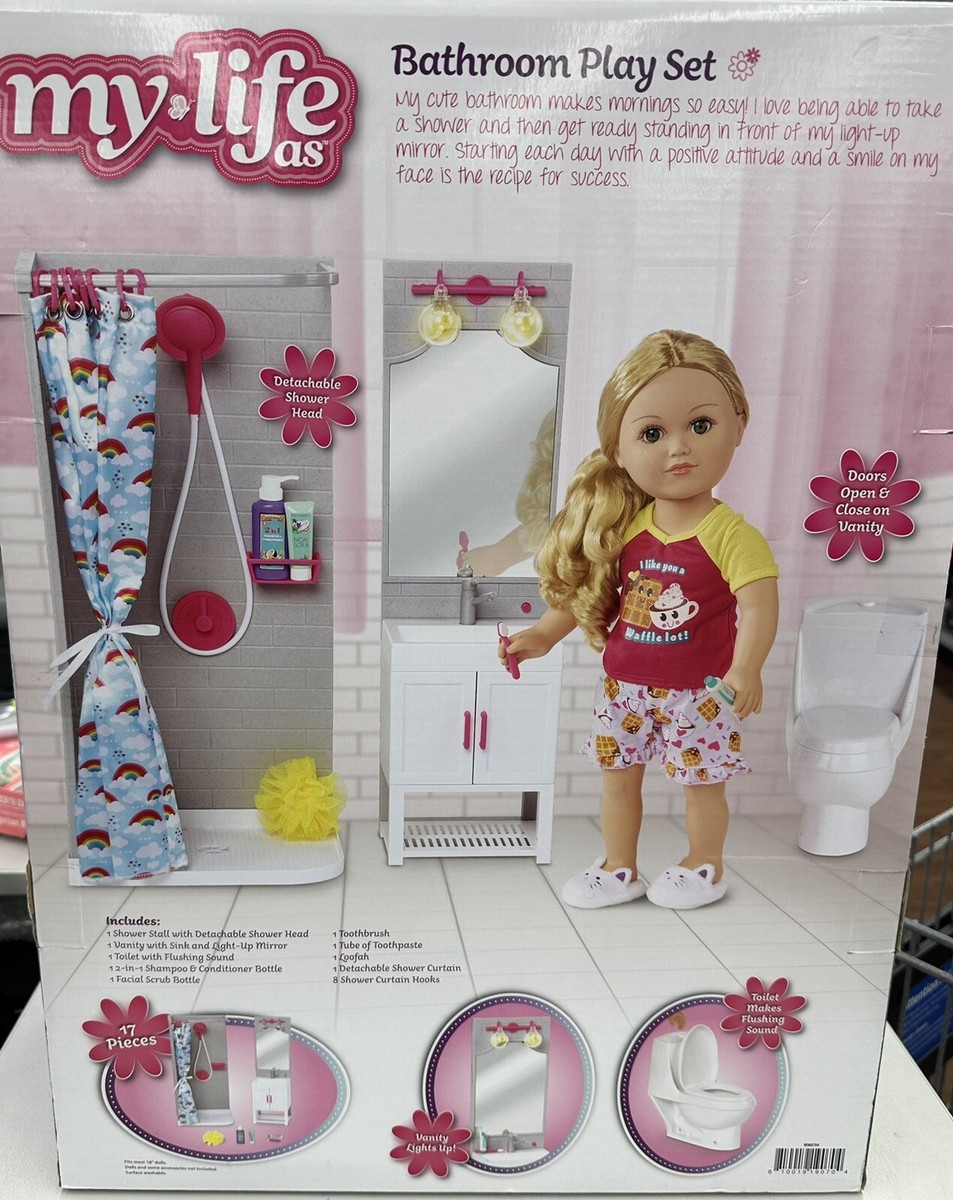 Our Generation Bath Set Complete Plastic Bathroom Play Set For 18