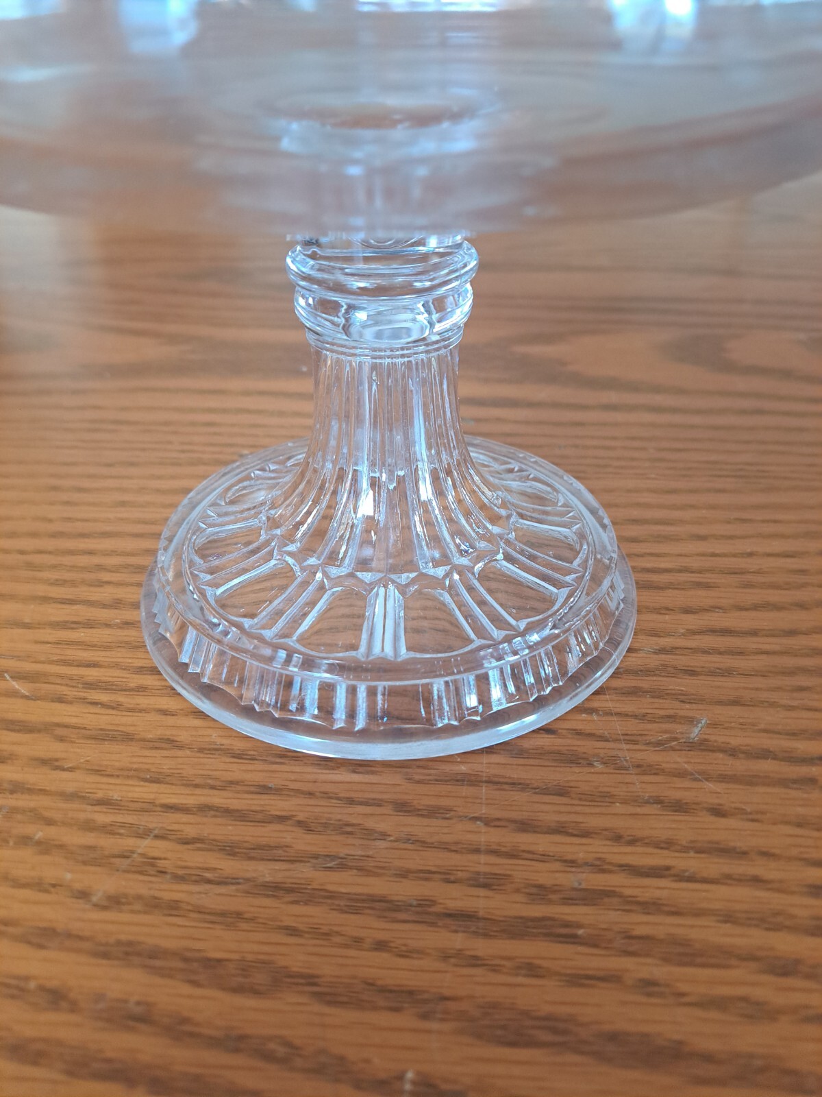 Pattern  Clear Glass Heavy Pressed Glass Pedestal Compote Centerpiece Fruit Bowl