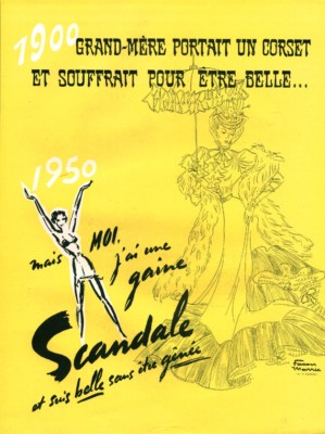 Antique 1950 Scandal Sheath Advertising From Facon Marrec Magazine Issue