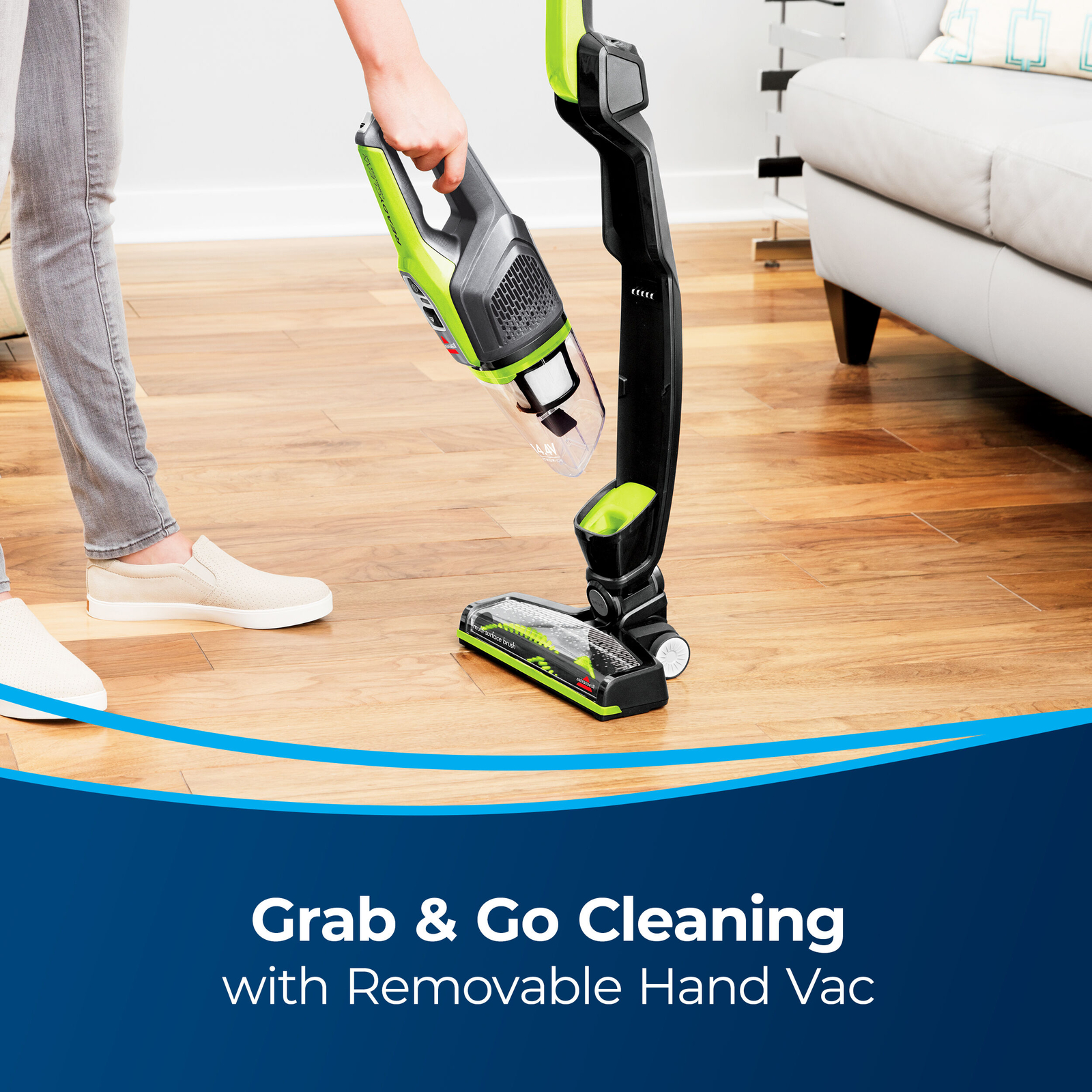 BISSELL® ReadyClean® Cordless XRT 14.4V Stick Vacuum with Removeable Hand Vac 11120262254 eBay