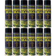 12 X Underseal Spray Aerosol Underguard Paint Under Body Protection Seal 500ML