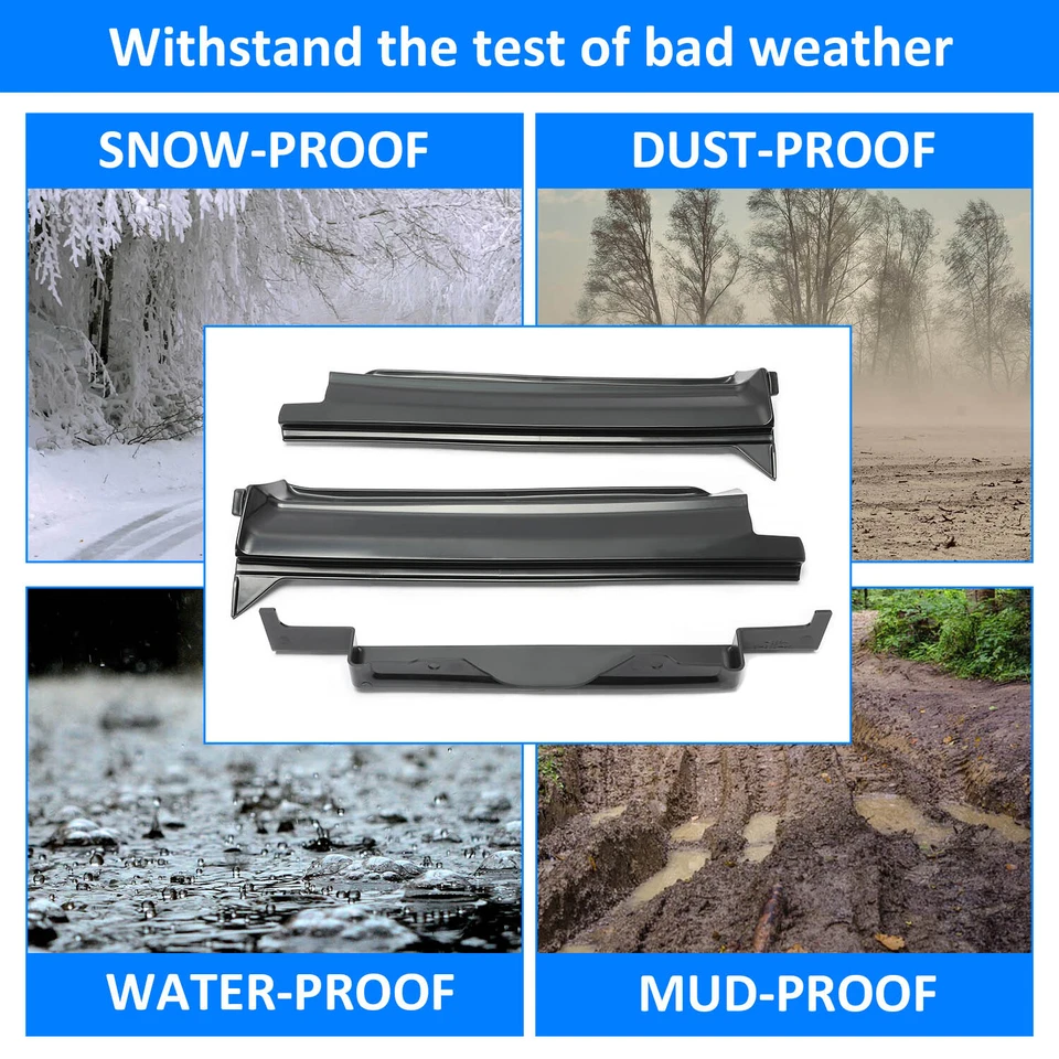 For 1977 1978 1979 Cadillac DeVille Fleetwood Brougham Rear Bumper Fillers 3PCS - Image 4 of 4