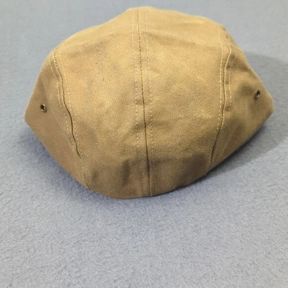 Filson VTG Hat Adult M Brown Waxed Canvas Tin Cloth Long Wide Duck Bill USA Made - Image 3 of 4