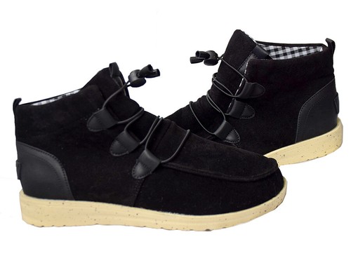 Yasirun Black Suede Drawcord Ankle Bootie, Women's Size 8.5 Shoes, NEW - Picture 8 of 9