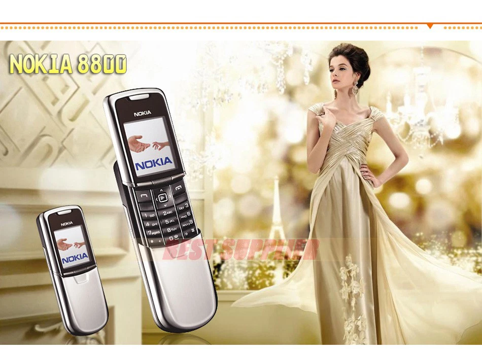 Nokia 8800 Mobile Phone English Arabic Russian Keyboard Available GSM Cellphone - Image 2 of 4