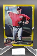  2018 Bowman Chrome Prospects Canary Yellow Refractor /75 Drew Ellis #BCP25