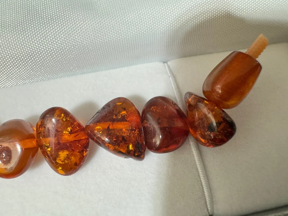 Flower amber bracelet 8cm ( Natural Amber ) - Image 4 of 4