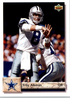 NFL USアメフト Dallas Cowboys TroyAikman '92 1992 Upper Deck Football #597 Troy Aikman - Dallas Cowboys | eBay