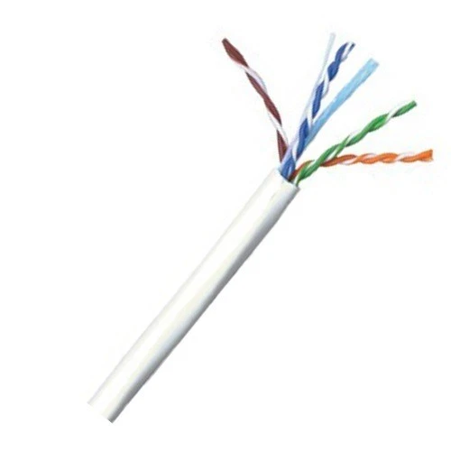 CAT6 Ethernet Riser CMR Cable Gigabit White 1000FT - SOLID BARE COPPER - Picture 2 of 2