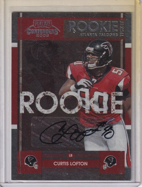 Curtis Lofton Rookie Auto Falcons 2008 Playoff Contenders #119 Rookie Autograph