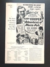 The Adventures of Marco Polo Pressbook (Cooper, 1938) - 4 Pages - 11" x 17"  EX